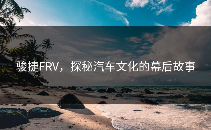 骏捷FRV，探秘汽车文化的幕后故事