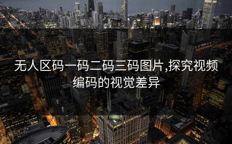 无人区码一码二码三码图片,探究视频编码的视觉差异
